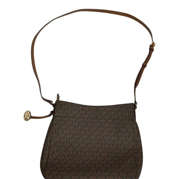 Michael Kors Brown Signature PVC Monogram Shoulder Bag With Adjustable Strap - Picture 2 of 7